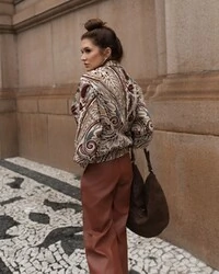 Jaqueta Bomber Estampada Naomi