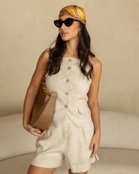 Blusa Puro Linho Jasmin Natural