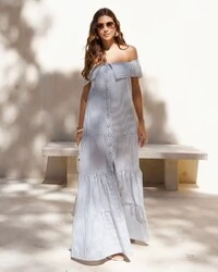 Vestido listras Cecília Azul