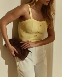 Regata bardot Amarela