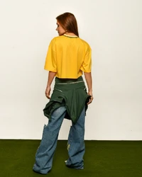 Blusa Cropped Brasil Amarela
