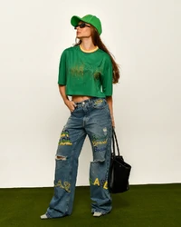 Blusa Cropped Brasil Verde