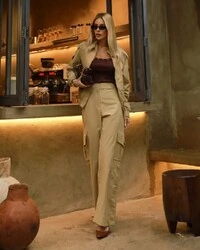 Calça Cargo Tecno Giovana Bege