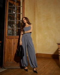 Calça Harém Rebeca Cinza