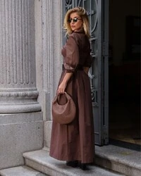 Vestido Longo Melina Marrom