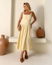 Vestido Fiorella Amarelo