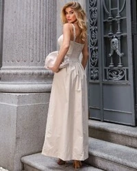 Vestido Longo Melina Areia