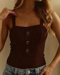 Regata bardot Marrom
