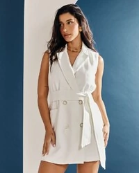 Vestido Colete Louise Off White