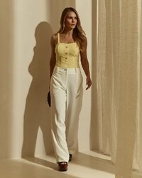 Regata bardot Amarela