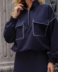 Conjunto Moletom Aurora Azul Marinho