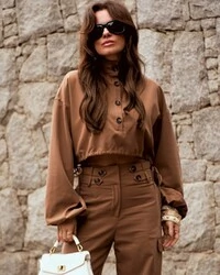 Blusa Emiliana marrom