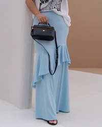 Saia Canelada Camille Azul