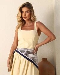 Vestido Fiorella Amarelo