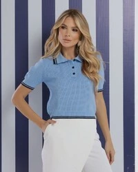 Polo Tricot Mirela Azul