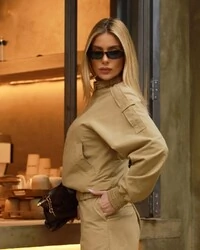 Jaqueta Bomber Tecno Giovana Bege