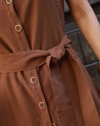 Máxi Chemise Joana Marrom