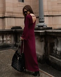 Vestido Amarração Isadora Vinho