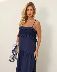 Vestido Laura Azul Marinho