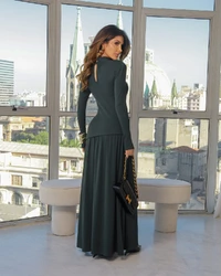 Vestido Assimétrico Norah Verde Militar