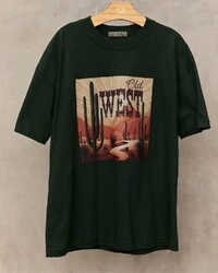 Camiseta Over Old West Verde