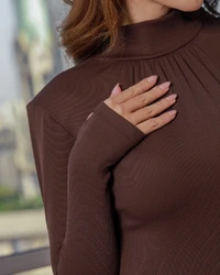 Vestido Assimétrico Norah Marrom