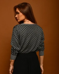 Cardigan Tricot Jamille Cinza