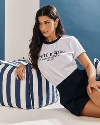 Camiseta Cotê D'azur Branca