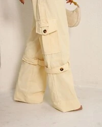Calça Cargo Fiorella Amarelo
