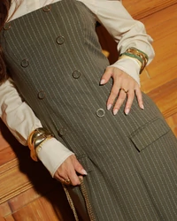 Vestido risca de giz Ruth