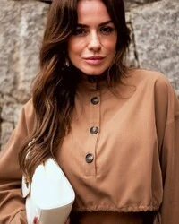 Blusa Emiliana marrom