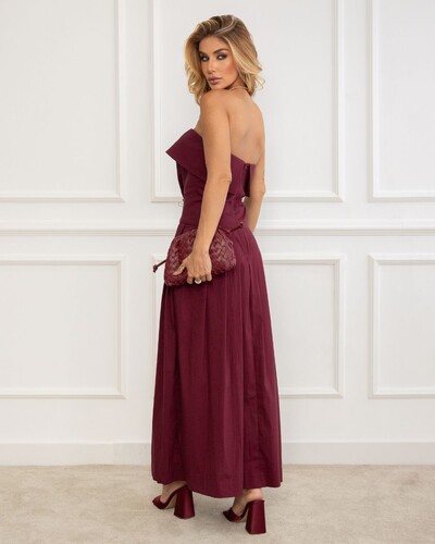 FotoVestido Tricoline Leonie Cherry