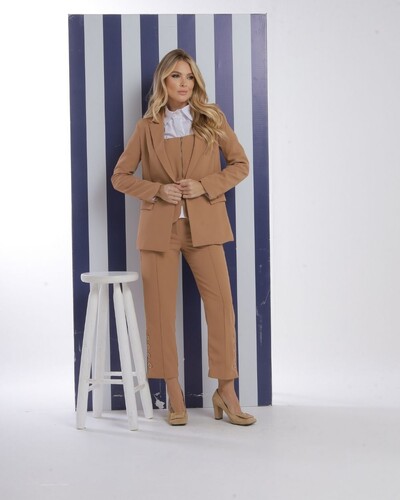 Foto Blazer Alfaiataria Michele Camel