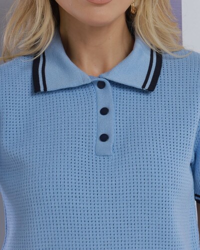 Foto Polo Tricot Mirela Azul