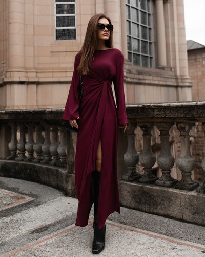 FotoVestido Amarração Isadora Vinho