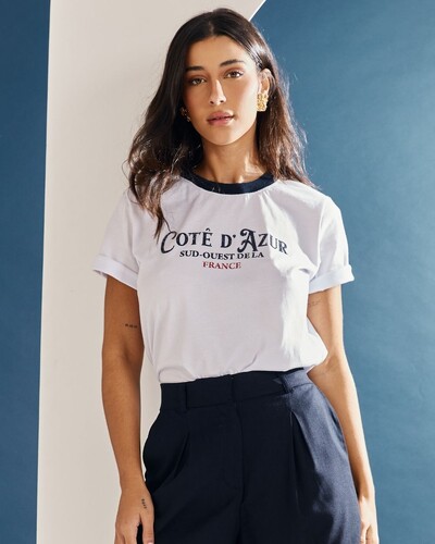 FotoCamiseta Cotê D'azur Branca