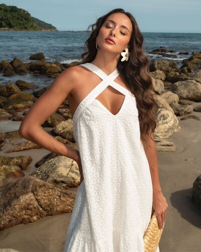 FotoVestido Laise Longo Jordana Off White