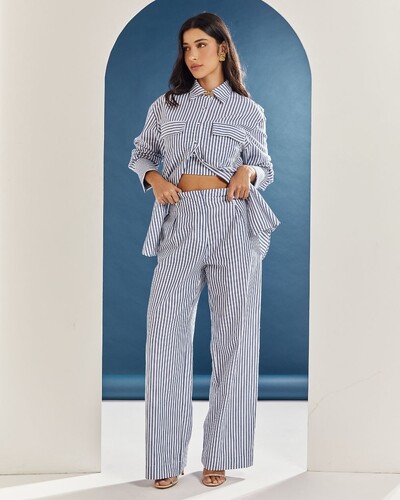 Foto Calça Listras Maya Azul