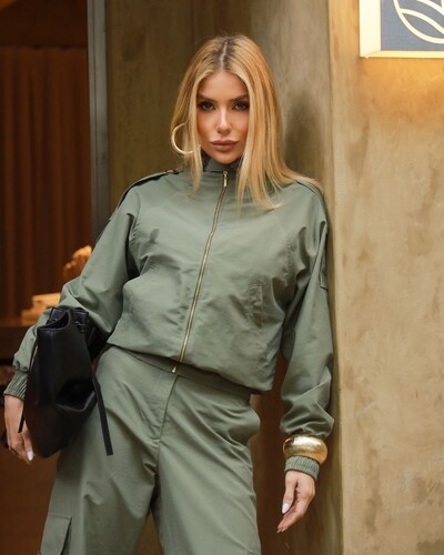 Foto Jaqueta Bomber Tecno Giovana Verde