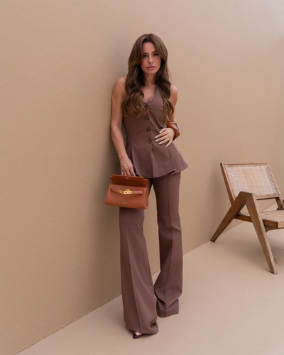 Foto Blusa Frente Única Giselle Marrom