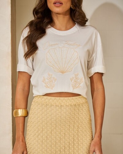 FotoCamiseta Concha Mila Branco