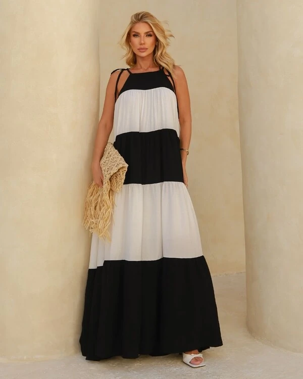 Vestido Bicolor Maitê