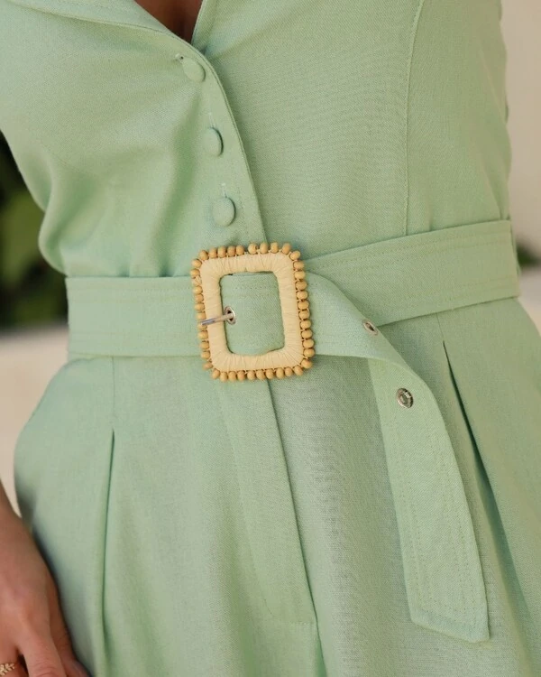 Macacão Frente Única Gisela Verde