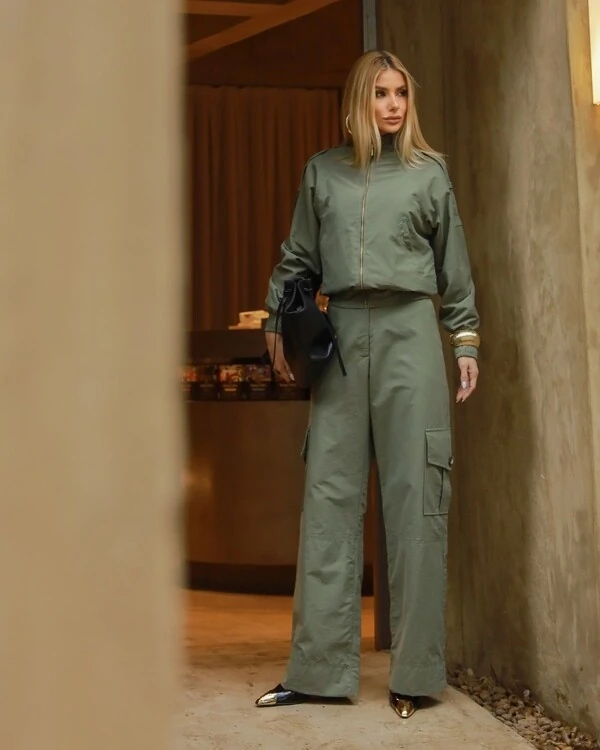 Jaqueta Bomber Tecno Giovana Verde