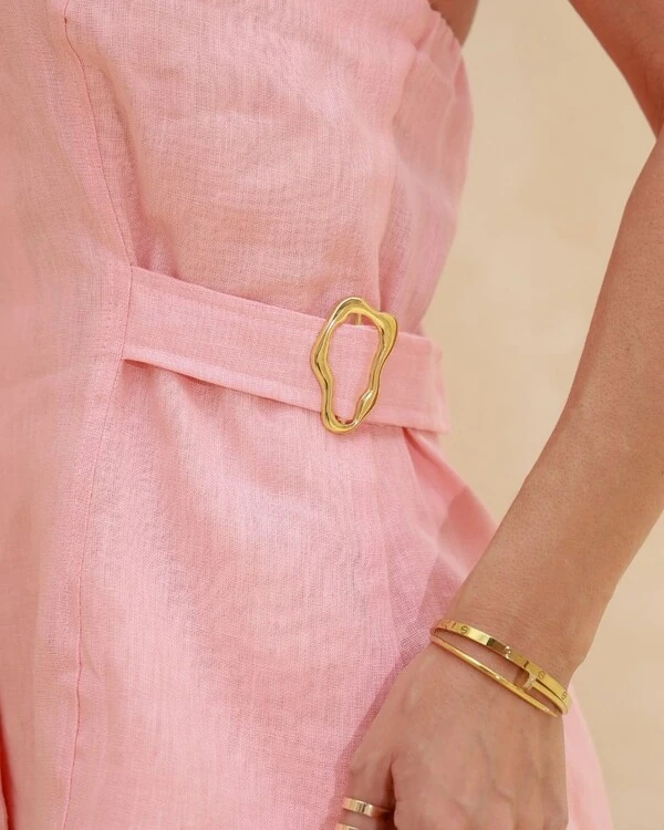Blusa Puro Linho Luiza Rosa