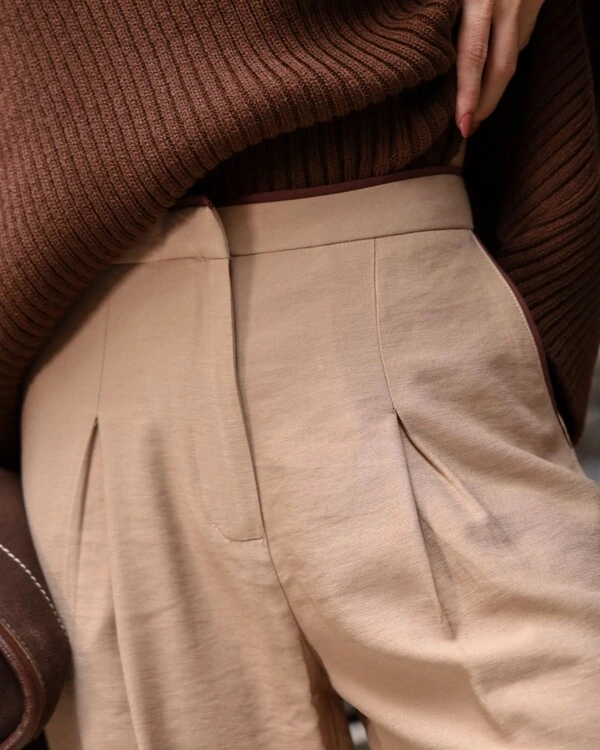 Calça Alfaiataria Rebeca Bege