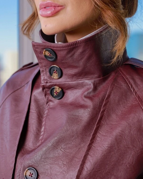 Jaqueta Couro PU Naomi Bordo