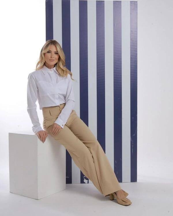 Calça Laura Bege