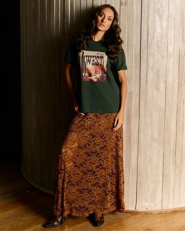 Camiseta Over Old West Verde