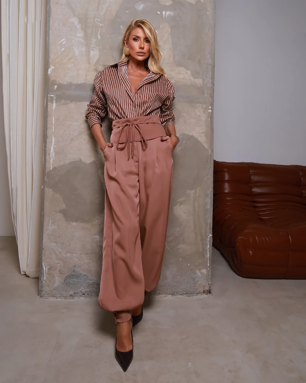 Calça Harém Sarah Chocolate